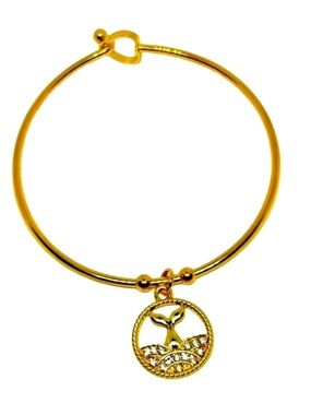 Handmade Mermaid Tail Bangle Charm Bracelet!